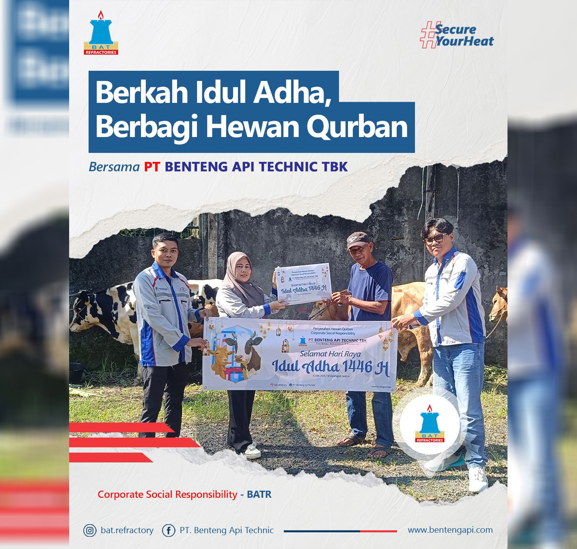 Berkah Idul Adha, Berbagi Hewan Qurban || CSR PT Benteng Api Technic Tbk